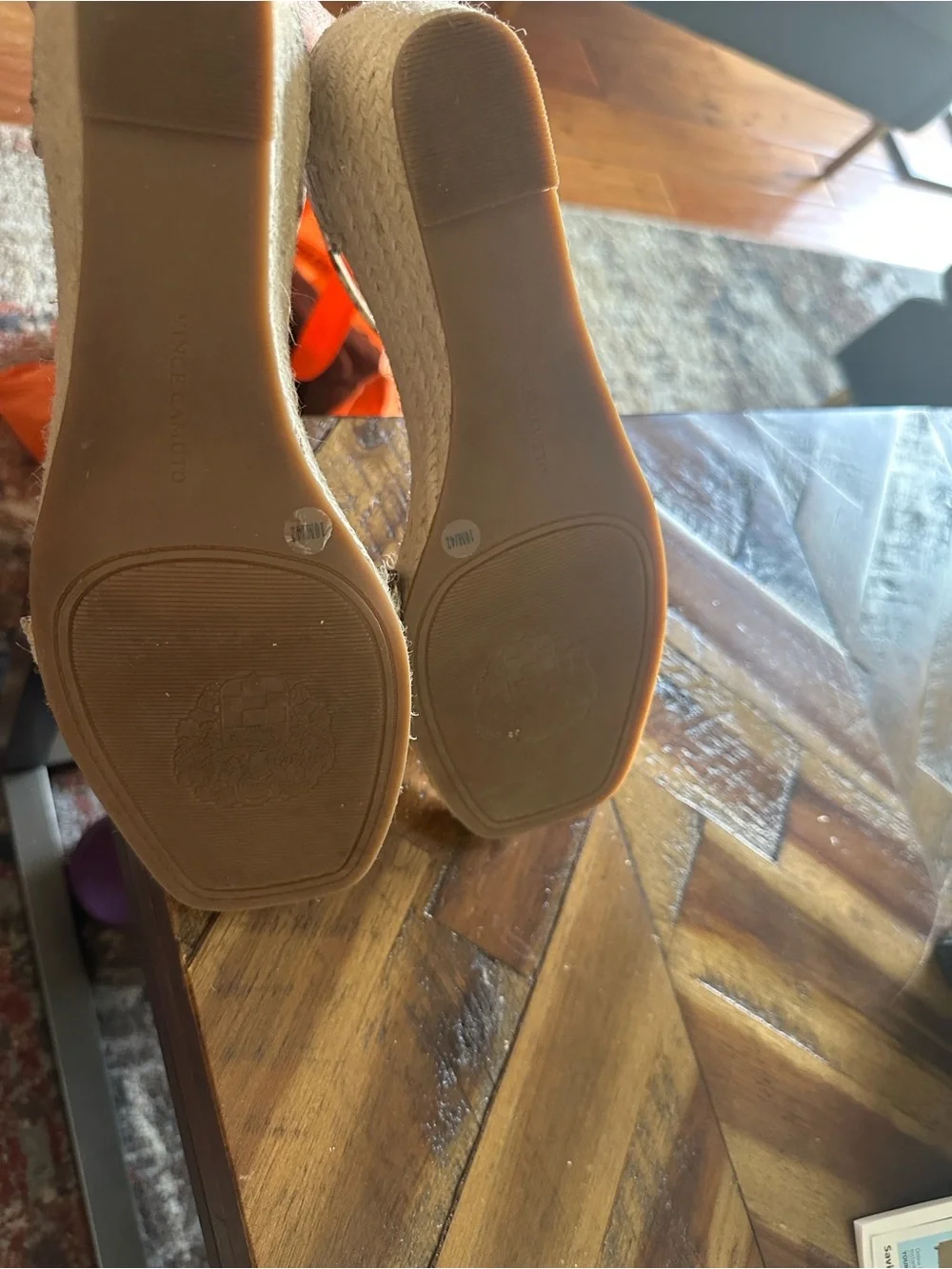 Vince Camuto Jesla Leather Espradrille Wedge Sandal 10